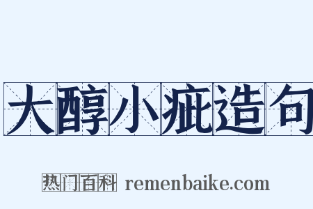 大醇小疵造句是什么意思的图片